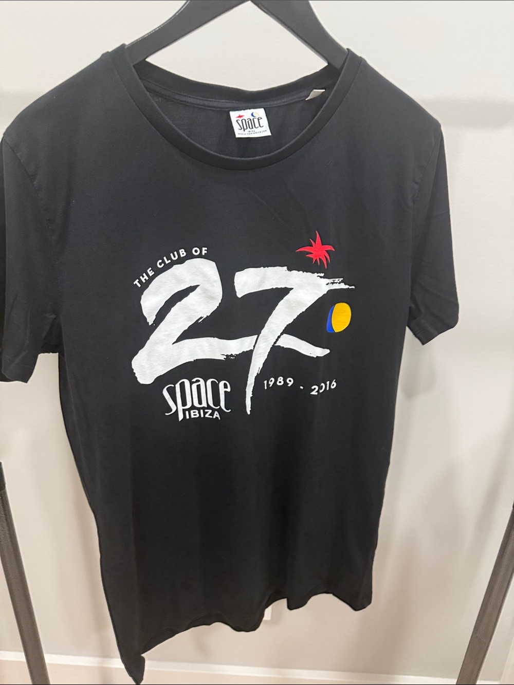 Men’s space Ibiza Black 27 Club Graphic T-Shirt